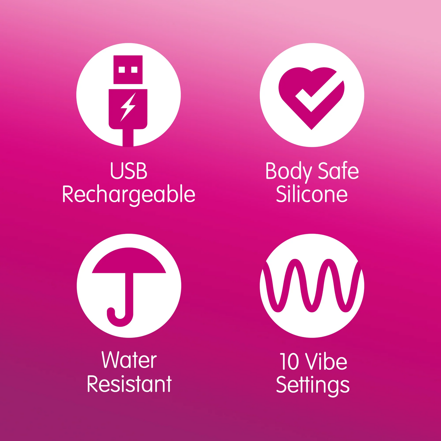 Skins Super Excite Rechargeable Pink Bullet - 10 Functions Titrari