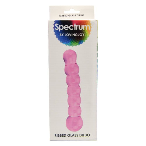 Gler dildó - Spectrum Ribbed Glass Dildo