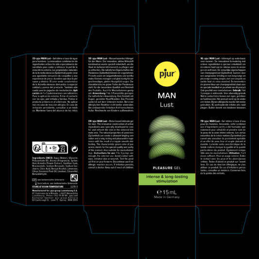 Man Lust Pleasure Gel 15 ml