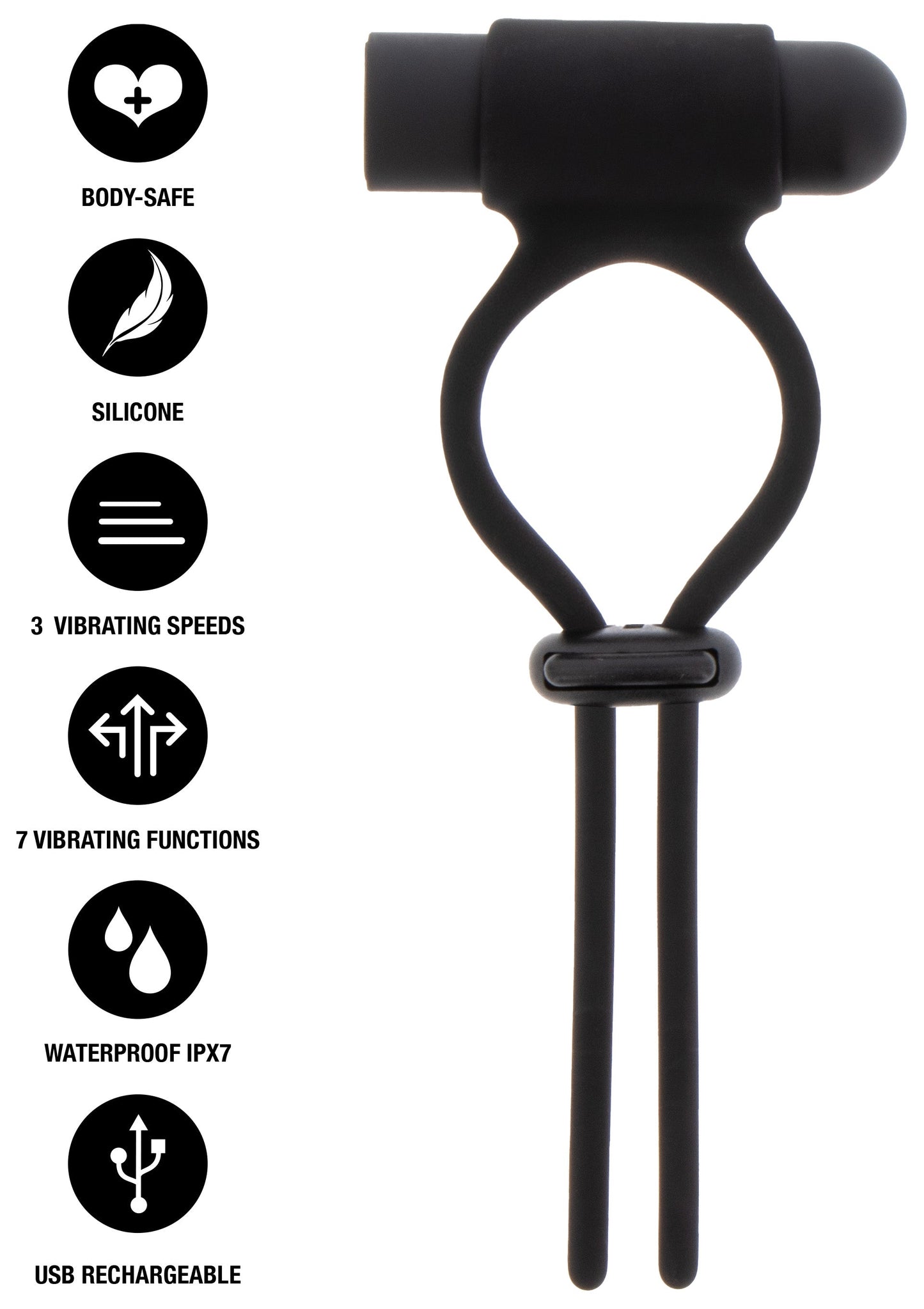 Typpahringur - Vibrating & Adjustable C-Ring