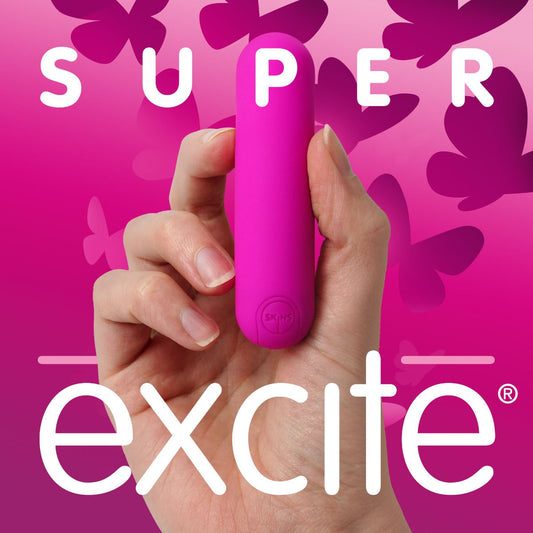 Titrari - Skins Super Excite Rechargeable Pink Bullet - 10 stillingar