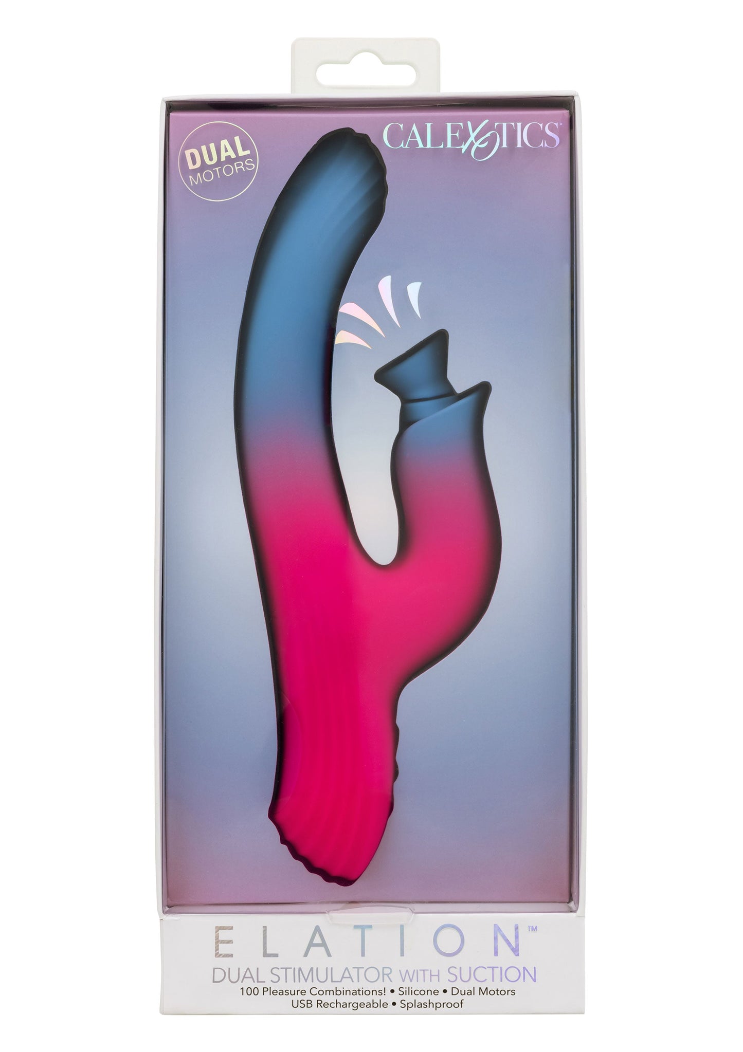 Tvöfaldur titrari m/ sogi - Dual Stimulator Suction Vibrator