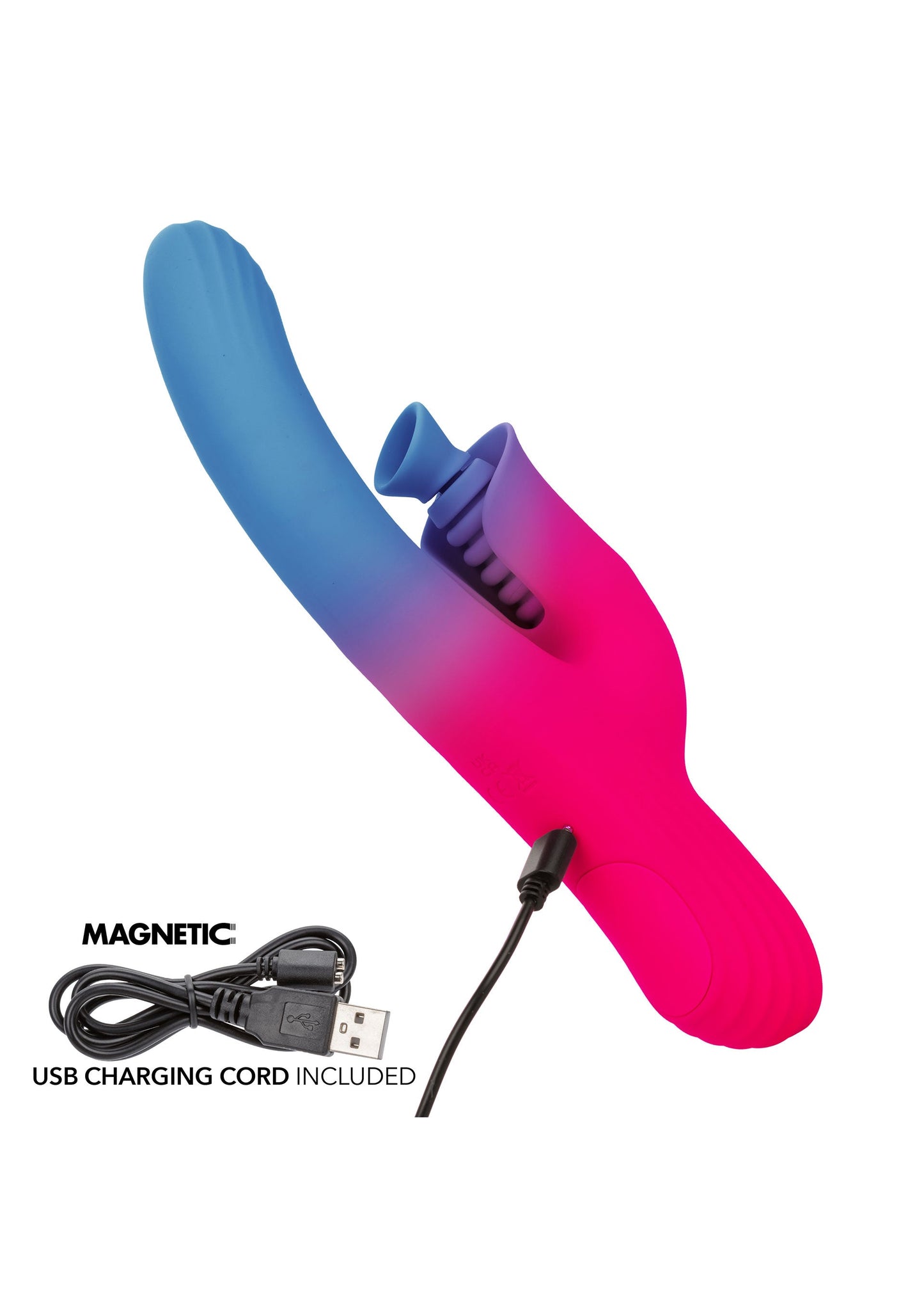 Tvöfaldur titrari m/ sogi - Dual Stimulator Suction Vibrator