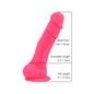 Loving Joy 7 Inch Realistic Silicone Dildo with Suction Cup and Balls Pink