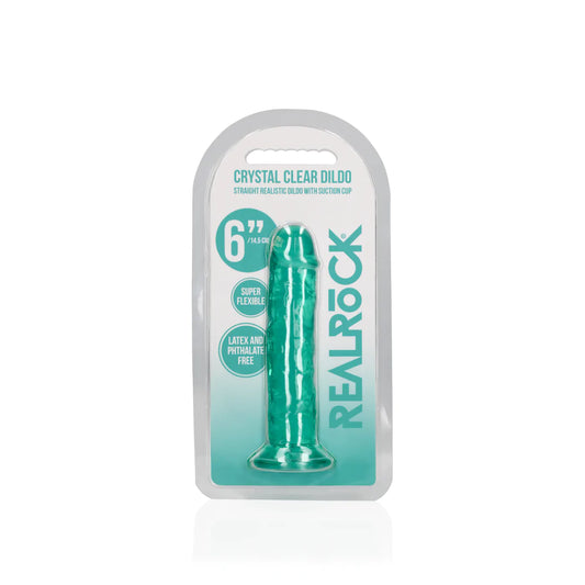 Dildó m/ sogskál - Straight Realistic Dildo with Suction Cup - 6'' / 14,5 cm