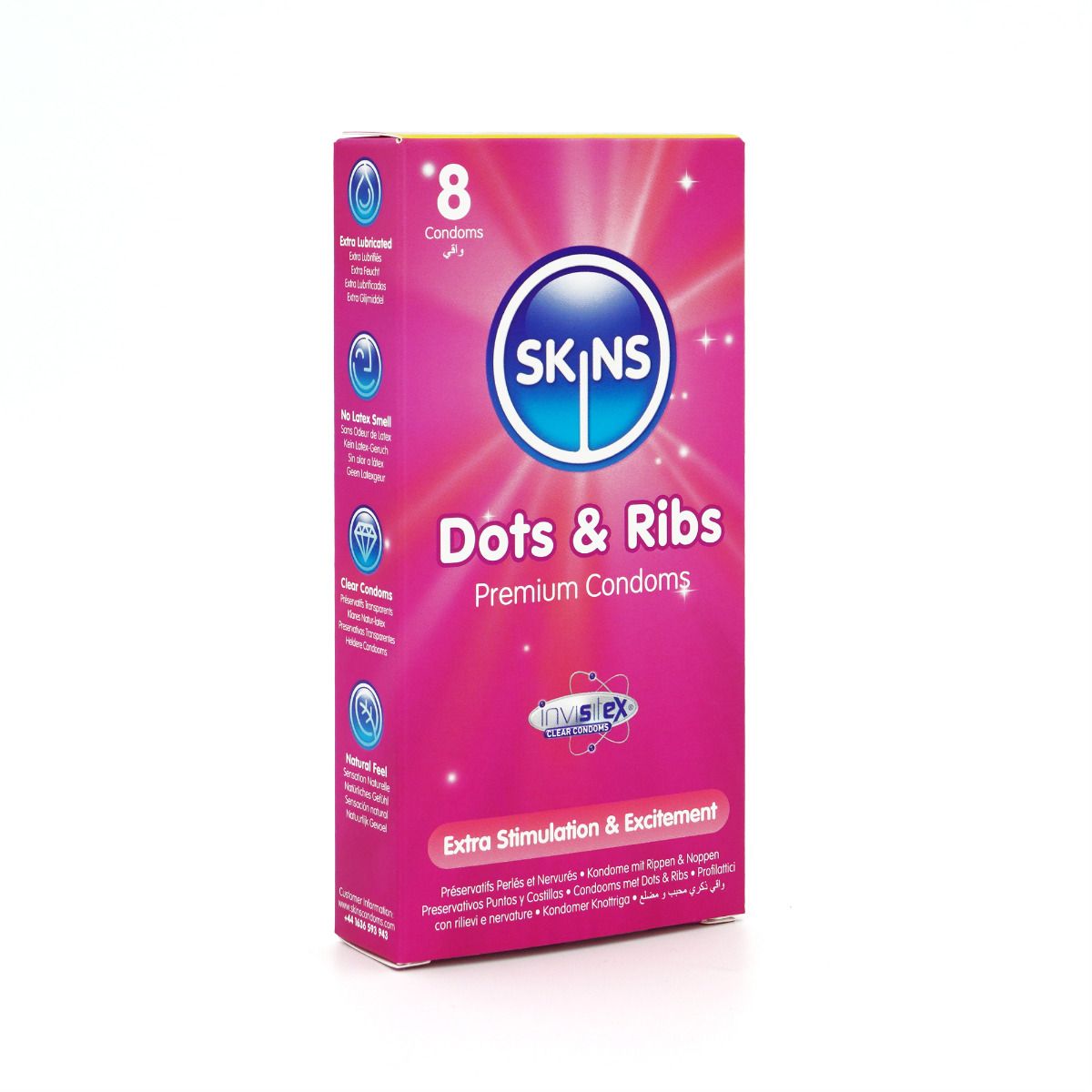 Skins Condoms Dots & Ribs 8 Pack